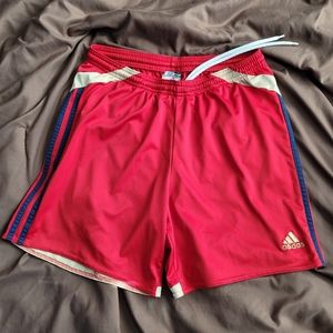 Adidas Clima Cool Three Stripe Red Shorts